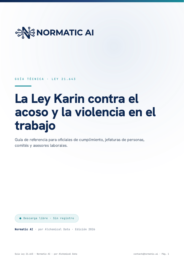 Portada de la guía Ley Karin: acoso y violencia en el trabajo